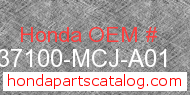 Honda 37100-MCJ-A01 genuine part number image