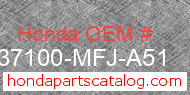 Honda 37100-MFJ-A51 genuine part number image