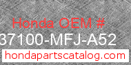 Honda 37100-MFJ-A52 genuine part number image