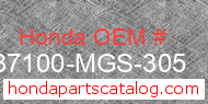 Honda 37100-MGS-305 genuine part number image