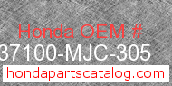 Honda 37100-MJC-305 genuine part number image