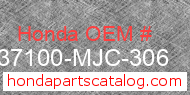 Honda 37100-MJC-306 genuine part number image