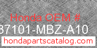Honda 37101-MBZ-A10 genuine part number image