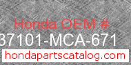 Honda 37101-MCA-671 genuine part number image