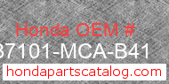 Honda 37101-MCA-B41 genuine part number image