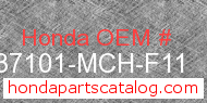 Honda 37101-MCH-F11 genuine part number image