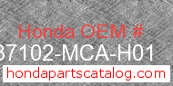Honda 37102-MCA-H01 genuine part number image