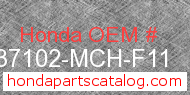Honda 37102-MCH-F11 genuine part number image