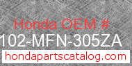 Honda 37102-MFN-305ZA genuine part number image