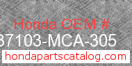 Honda 37103-MCA-305 genuine part number image