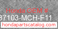 Honda 37103-MCH-F11 genuine part number image