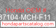 Honda 37104-MCH-F11 genuine part number image