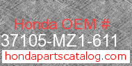 Honda 37105-MZ1-611 genuine part number image