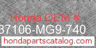 Honda 37106-MG9-740 genuine part number image