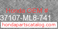 Honda 37107-ML8-741 genuine part number image