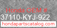 Honda 37110-KYJ-922 genuine part number image