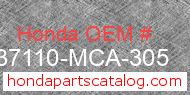 Honda 37110-MCA-305 genuine part number image