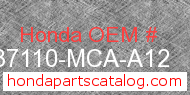 Honda 37110-MCA-A12 genuine part number image