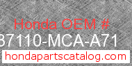Honda 37110-MCA-A71 genuine part number image
