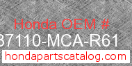 Honda 37110-MCA-R61 genuine part number image