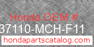 Honda 37110-MCH-F11 genuine part number image