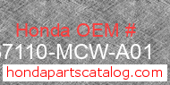 Honda 37110-MCW-A01 genuine part number image