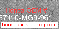 Honda 37110-MG9-961 genuine part number image