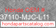 Honda 37110-MJC-L11 genuine part number image