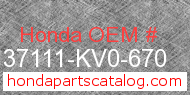 Honda 37111-KV0-670 genuine part number image