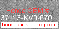 Honda 37113-KV0-670 genuine part number image