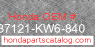 Honda 37121-KW6-840 genuine part number image