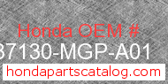 Honda 37130-MGP-A01 genuine part number image
