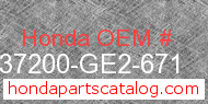 Honda 37200-GE2-671 genuine part number image