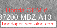 Honda 37200-MBZ-A10 genuine part number image