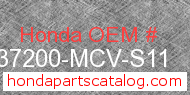 Honda 37200-MCV-S11 genuine part number image