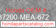 Honda 37200-MEA-672 genuine part number image