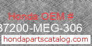 Honda 37200-MEG-306 genuine part number image