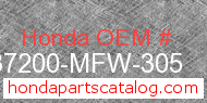 Honda 37200-MFW-305 genuine part number image