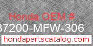 Honda 37200-MFW-306 genuine part number image
