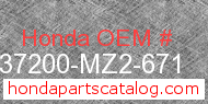 Honda 37200-MZ2-671 genuine part number image