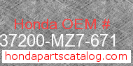 Honda 37200-MZ7-671 genuine part number image