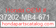 Honda 37202-MB4-671 genuine part number image