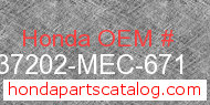 Honda 37202-MEC-671 genuine part number image