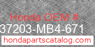 Honda 37203-MB4-671 genuine part number image