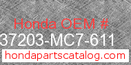 Honda 37203-MC7-611 genuine part number image