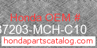 Honda 37203-MCH-C10 genuine part number image