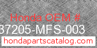 Honda 37205-MFS-003 genuine part number image