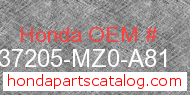 Honda 37205-MZ0-A81 genuine part number image