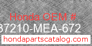 Honda 37210-MEA-672 genuine part number image