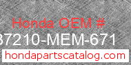 Honda 37210-MEM-671 genuine part number image